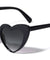 Super Dark Lens Heart Shape Wholesale Sunglasses