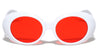 White Oval Color Lens Sunglasses Wholesale