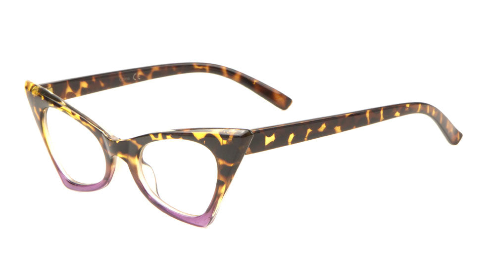 cat eye goggles Sharp Cat Eye Clear Lens Glasses Wholesale