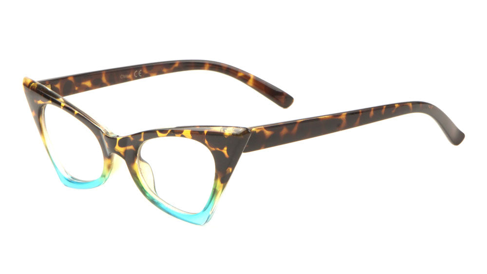 Sharp Cat Eye Clear Lens Glasses Wholesale Frontier Fashion,