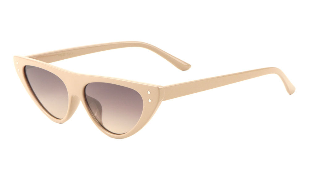 Flat Top Metal Accent Cat Eye Sunglasses Wholesale