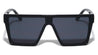 Black Flat Top Shield Wholesale Sunglasses