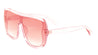 Squared Shield Crystal Color Sunglasses Wholesale