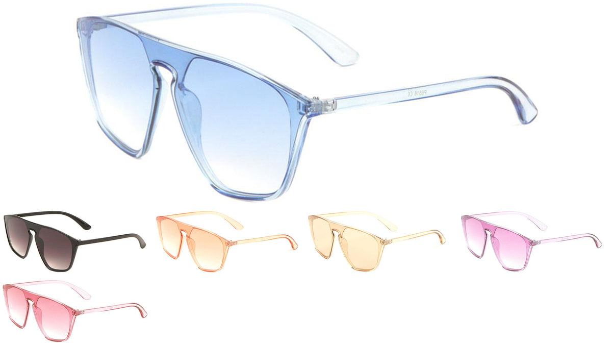 Crystal Color Shield Lens Sunglasses Wholesale