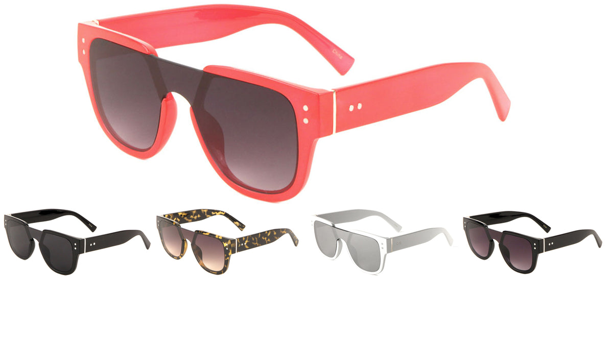 Flat Top Shield Classic Wholesale Sunglasses