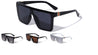 One Piece Shield Flat Top Three Color Hinge Rectangle Wholesale Sunglasses