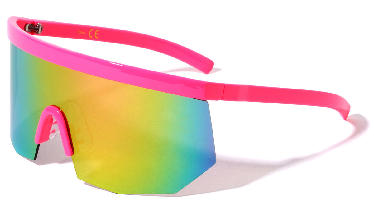 Semi Rimless Shield Wholesale Sunglasses