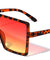 Oceanic Color Flat Top Oversized Rectangle Wholesale Sunglasses