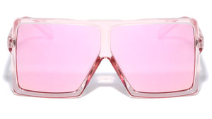 Oversized Squared Rectangle Color Mirror Wholesale Sunglasses