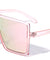 Oversized Squared Rectangle Color Mirror Wholesale Sunglasses