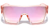 Flat Top Shield Color Mirror Wholesale Sunglasses