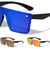 Flat Top Rimless Shield Color Mirror Wholesale Sunglasses