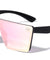 Flat Top Rimless Shield Color Mirror Wholesale Sunglasses