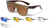 Flat Top Rimless Shield Color Mirror Wholesale Sunglasses