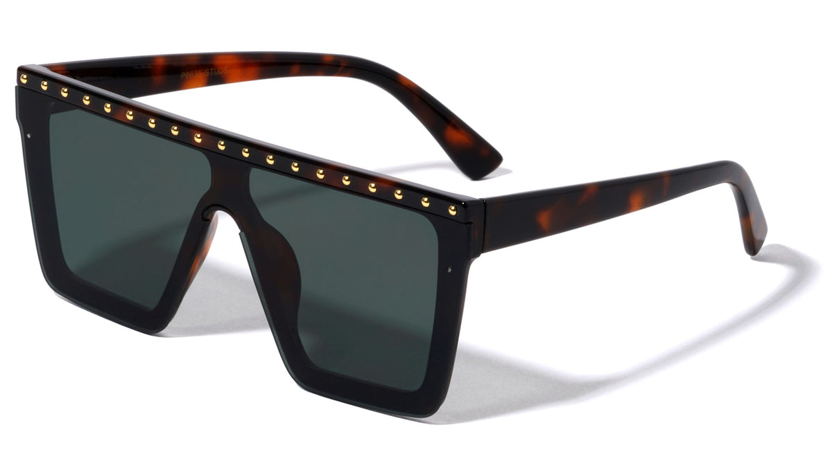 Studded Flat Top Wholesale Sunglasses
