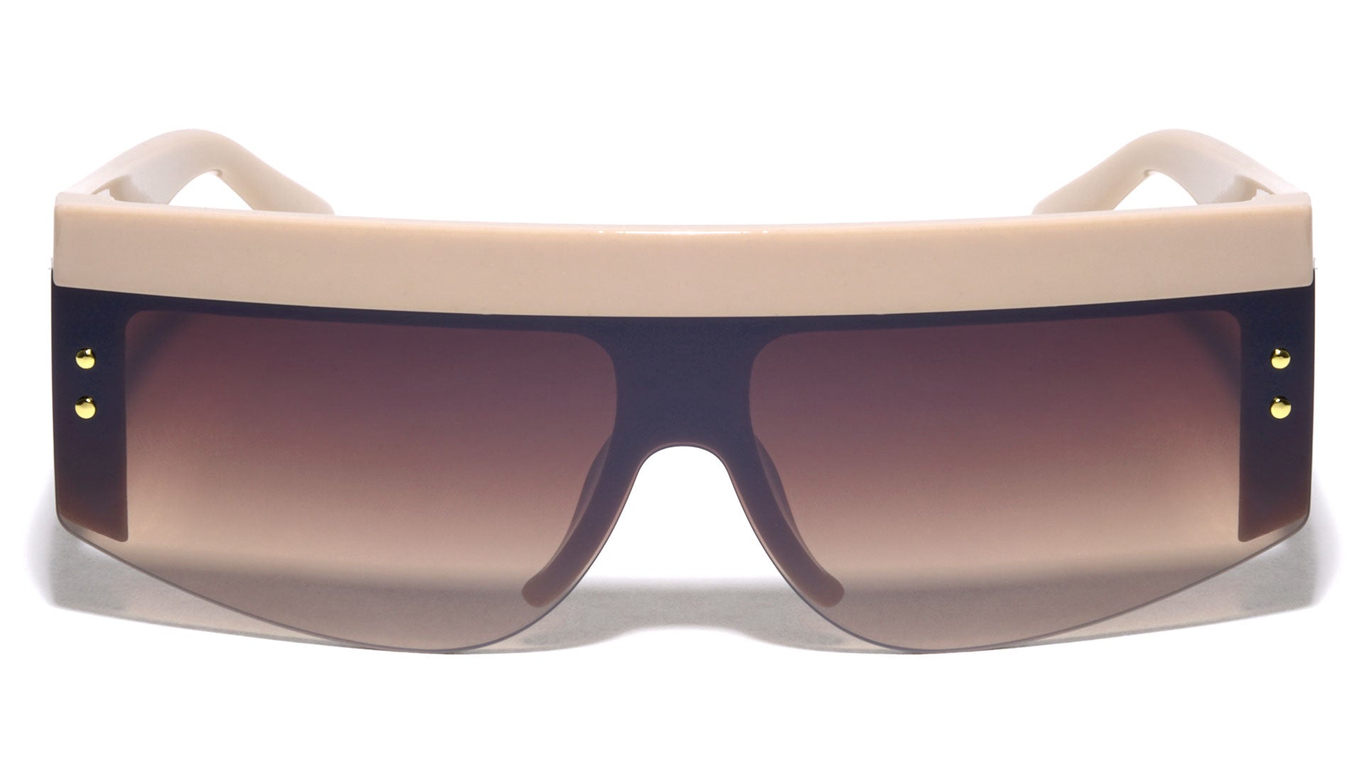 P6635 Flat Top Semi Rimless Taper Temple Wholesale Sunglasses