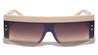 Flat Top Semi Rimless Taper Temple Wholesale Sunglasses