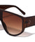 Oversized Shield One Piece Thick Temple Wholesale Sunglasses