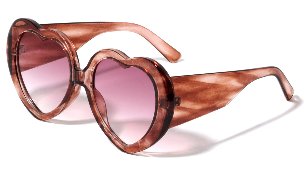 Thick Rim Heart Shaped Wholesale Sunglasses
