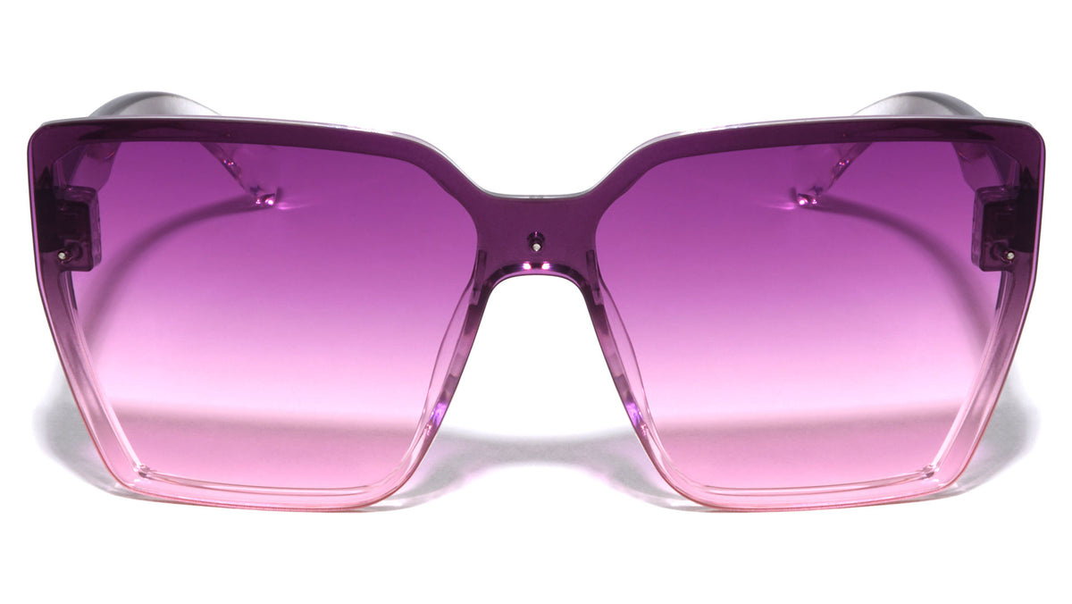 Flat One Piece Shield Lens Retro Cat Eye Wholesale Sunglasses