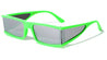 Side Lens Shield Flat Top Wide Rectangle Wholesale Sunglasses