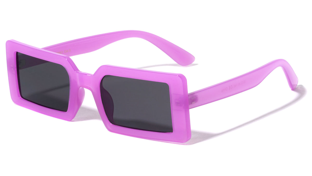 Wide Retro Thick Frame Rectangle Wholesale Sunglasses