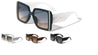 Squared Butterfly Thick Temple Wholesale Sunglasses