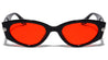Angular Cat Eye Three Bar Fashion Wholesale Sunglasses