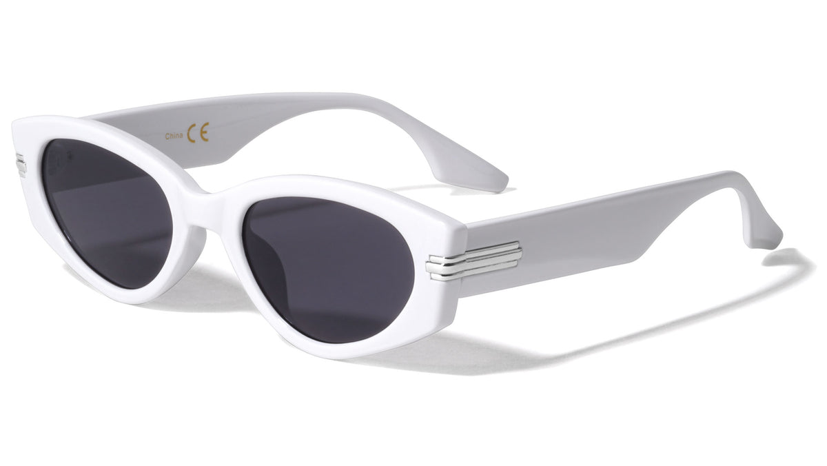 Angular Cat Eye Three Bar Fashion Wholesale Sunglasses