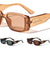 Rectangle Two Bar Thick Temple Wholesale Sunglasses