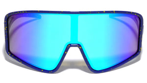 Oversized One Piece Curved Sports Wholesale Sunglasses