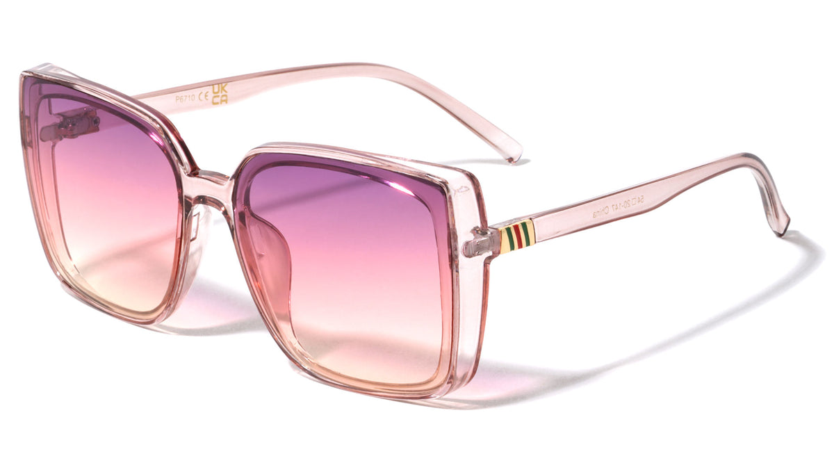 Side Lens Shield Angular Cat Eye Wholesale Sunglasses