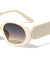 Tapered Thick Temple Wide Semi Oval Wholesale Sunglasses
