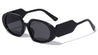 Tapered Thick Temple Wide Semi Oval Wholesale Sunglasses