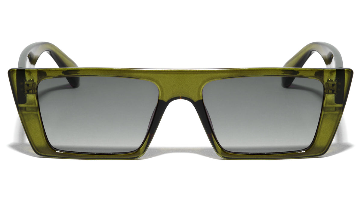 Flat Top Wide Retro Rectangle Cat Eye Wholesale Sunglasses