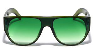 Tapered Flat Top One Piece Shield Lens Wholesale Sunglasses