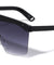 Rimless Flat Top One Piece Shield Lens Rectangle Wholesale Sunglasses