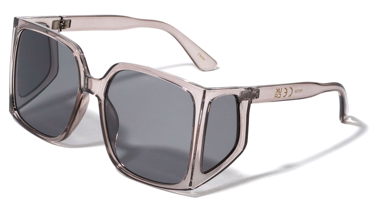 Oversized Side Lens Shield Square Wholesale Sunglasses