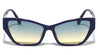 Large Tapered Temple Squared Cat Eye Wholesale Sunglasses