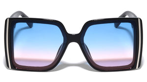 Side Metal Bar Arrow Temple Pattern Oversized Butterfly Wholesale Sunglasses