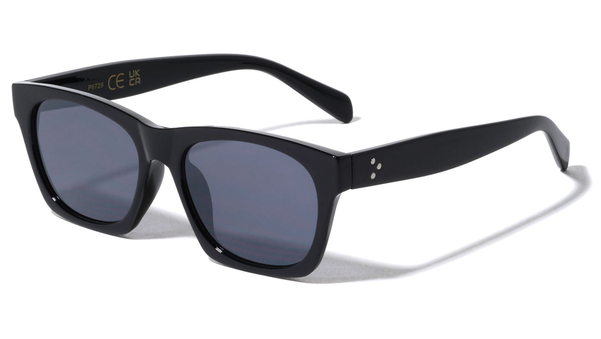 Retro Three Dot Temple Squared Cat Eye Wholesale Sunglasses