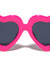 Heart Shape Color Frame Pyramid Studded V Shape Wholesale Sunglasses