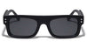 Diamond Shape Studded Flat Top Rectangle Wholesale Sunglasses