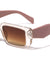 Tapered Segmented Temple Wide Rectangle Wholesale Sunglasses