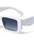 Tapered Segmented Temple Wide Rectangle Wholesale Sunglasses