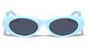 Double Triangle Temple Retro Oval Wholesale Sunglasses