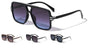 Flat Top Two Line Hinge Square Aviators Wholesale Sunglasses