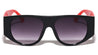Rhombus Temple Pattern Flat Top D Frame Wholesale Sunglasses