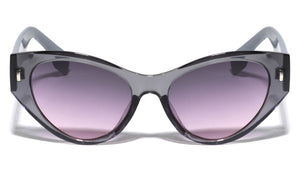 Tapered Temple Rectangle Studs Cat Eye Wholesale Sunglasses