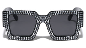 Faux Rhinestone Oversized Square Wholesale Sunglasses